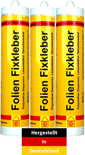 3 Stück Folienkleber - Dampfbremsenkleber, Dichtkleber, Luftdichtungskleber lösemittelfrei Folien Fixkleber Kartusche 300 ml von Latzel Dämmstoffe