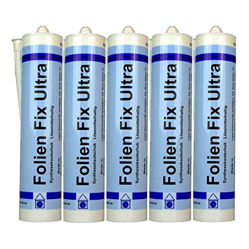 5 Stück Folienkleber Ultra- Dampfbremsenkleber, Dichtkleber, Luftdichtungskleber Folien Fixkleber Ultra Kartusche 300 ml. Starkes Haftspektrum von Latzel Dämmstoffe