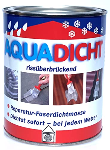 Latzel Dämmstoffe Aqua Dicht - Reparatur Faserdichtmasse 750 ml Dose grau - Dichtet sofort bei jedem Wetter von Latzel Dämmstoffe