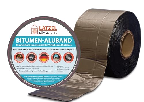 Bitumen Aluband Reparaturband Dichtband Farbe Blei 300 mm - Rolle 10 Meter von Latzel Dämmstoffe
