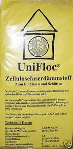 Unifloc Zellulosedämmung als Fußbodenschüttung Sack 14 kg von Latzel Dämmstoffe
