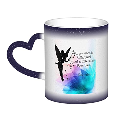 Kaffeebecher für Tinkerbell Becher Tasse Wärmeverändernde Kaffeebecher Astronomie Stern Becher Astrologie Becher Wärmeempfindlicher Becher Blau von Lawenp