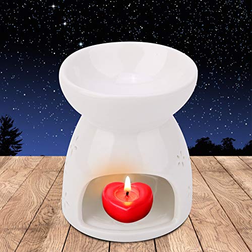 Lazmin Mini Keramik Duftlampe Kerze Räuchergefäß Ätherisches Öl Brenner Aromatherapie Stov(Love) von Lazmin