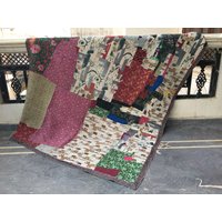 Heißer Verkauf Kantha - Seltene Beste Qualität Sari Quilt, Einzigartige Handgemachte Patchwork Decke, Boho Decke von LazuWork