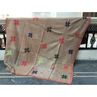Ausverkauf - Seltene Sari-Kantha-Decke in Bester Qualität, Einzigartige Handgemachte Patchwork-Kantha-Überwurf, Boho-Kantha-Decke von LazuWork