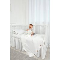 Leinenbettwäsche Für Kleinkinder, Kinder, Bettbezug Babys, Kinderbettwäsche von LazyBunnyStudio