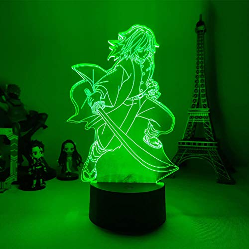 Anime 3D LED Illusion Lampe Charakter des Cartoon Demon Slayer Innenraum Dekorative RGB Nachtlicht Kindergeburtstagsgeschenk-16 Farbe mit Fernbedienung von Lbvrgg