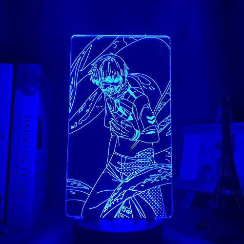 Anime Bunte 3D Nachtlicht Tokyo Ghoul Ken Kaneki Juzo Suzuya Kid Schlafzimmer Dekor Beleuchtung Otaku Freunde Geburtstagsgeschenk-16 Farbe mit Fernbedienung_3 von Lbvrgg
