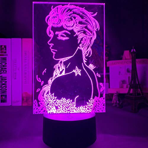 Anime Jojo S Bizarre Adventure Kunst LED Nachtlampe RGB Bunt mit Berührungssensor Home Decoration Atmosphäre 3D Illusion Licht-16 Farbe mit Fernbedienung von Lbvrgg