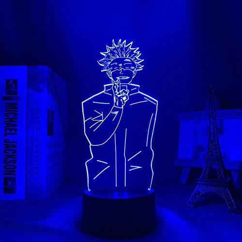 Anime Jujutsu Kaisen LED Nachtlampe GOJO Satoru Licht für Schlafzimmer Dekoration Atmosphäre Lampe 3D Illusion Licht Kind Geburtstagsgeschenk-16 Farbe mit Fernbedienung von Lbvrgg