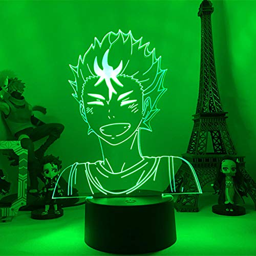 Anime Lampe Haikyuu Yu Nishinoya LED Nachtlicht Schlafzimmer Deco Manga RGB Bunte 3D Illusionslampe Kinder Urlaub Geburtstagsgeschenk-16 Farbe mit Fernbedienung von Lbvrgg