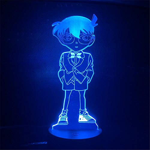 Detective Conan 3D Nachtlicht Farbe ändern Led Illusion Licht Schreibtisch Lampe Dekor Tisch Lampara Conan Anime für Kinder Geburtstagsgeschenk-Mit Fernbedienung von Lbvrgg