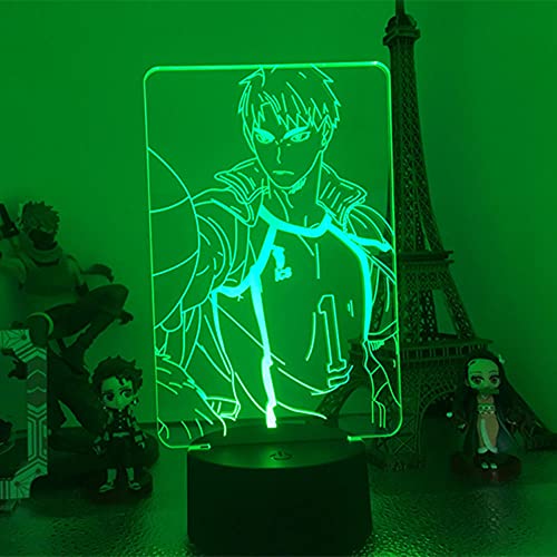 Haikyuu - 3D LED Nachtlicht Nachtlicht Schlafzimmer Dekorative RGB Bunte Nachtlicht Kinder Zimmer Atmosphäre Ferien Geburtstagsgeschenk-7 Farbe keine Fernbedienung von Lbvrgg