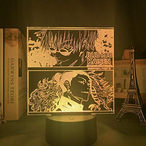 LED-Nachtlampe für Kinder Schlafzimmer Dekoration Anime Jujutsu Kaisen 3D Neonlicht Illusion Licht Umgebungslicht-101._7 Farben Keine Fernbedienung von Lbvrgg