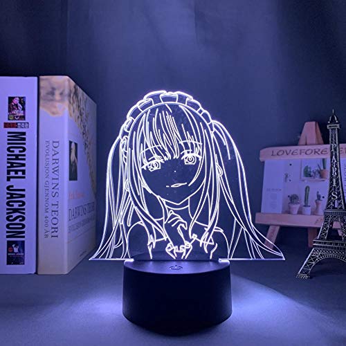 Manga-förmige LED-Lampe in 3d Kurumi Tokisaki Thema Indoor Dekorative Illusionslicht Ideal als LED-Geburtstagsgeschenk-16 Farbe mit Fernbedienung von Lbvrgg
