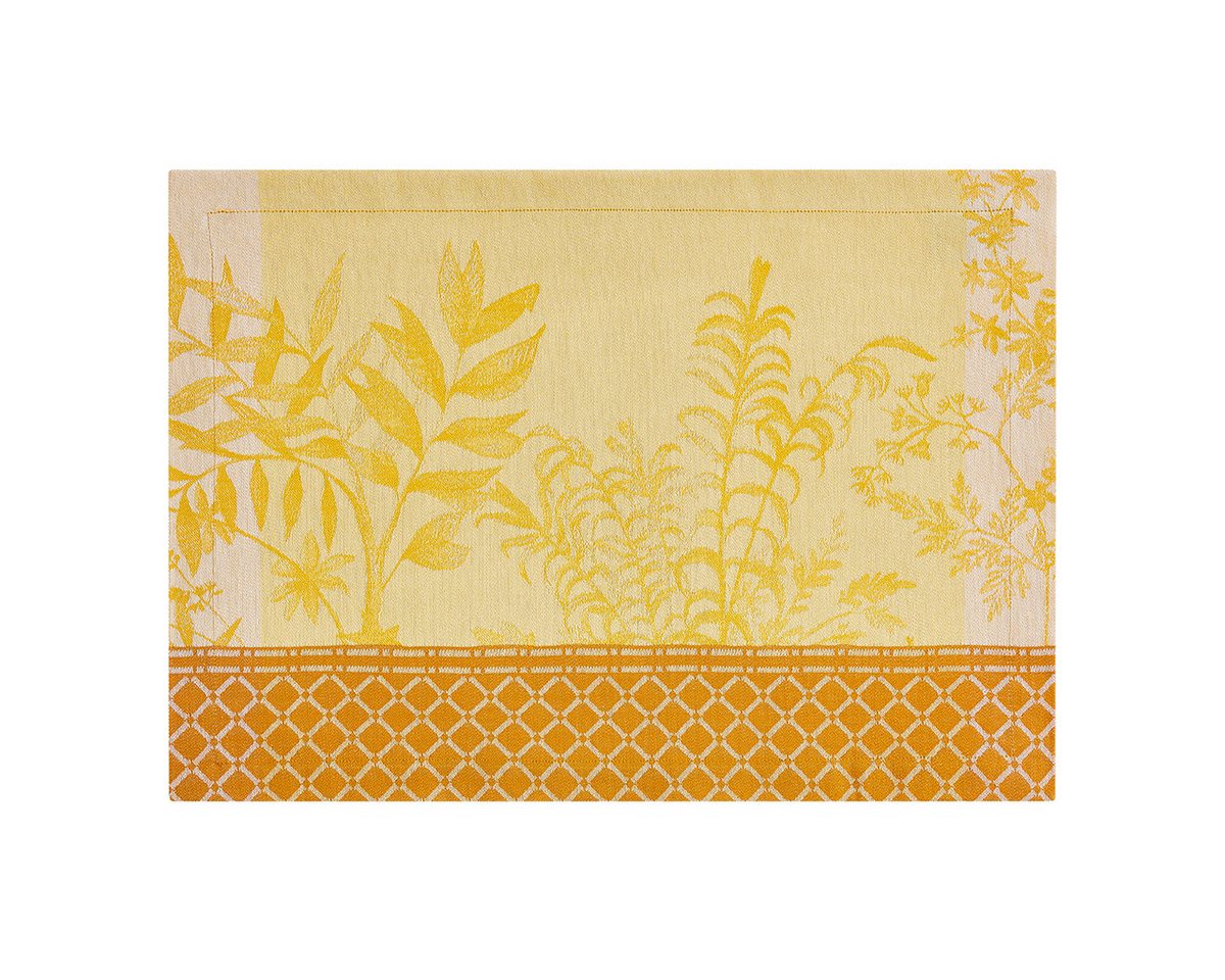 Platzset, Tischsets (2x Set) Jardin D'Eden Pollen 36x50 cm, Le Jacquard Francais, (Set, 2-St), unbehandelt von Le Jacquard Francais