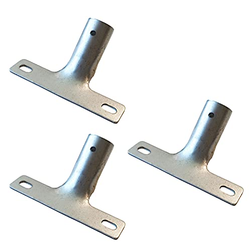 3 Stück Metallstielhalter für Besen, Stielhalter für Besenstiele bis ø 23,5 mm, Besenstielhalterung Set (3 Stück, enden geschlossen) - MADE IN GERMANY von Lead Home