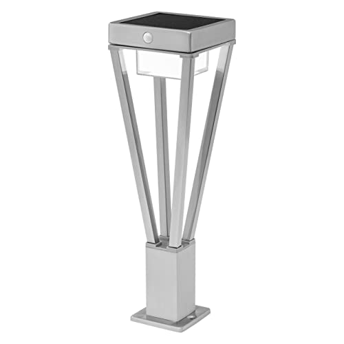 LEDVANCE ENDURA SOLAR BOUQUET GARDEN SENSOR 50cm – moderne solar Wegeleuchte mit Bewegungsmelder, außenTerrassenbeleuchtung und Gartenleuchte, 6W, 3000K, 200 - 550 Lumen, IP44, silber von Ledvance