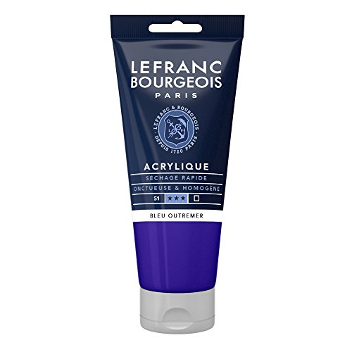 Lefranc Bourgeois 300460 Fine Acrylfarbe - Ultramarinblau, 80ml Tube, cremige Acrylfarbe auf Wasserbasis, schnell trocknend, lichtecht, wasserfest von Lefranc Bourgeois