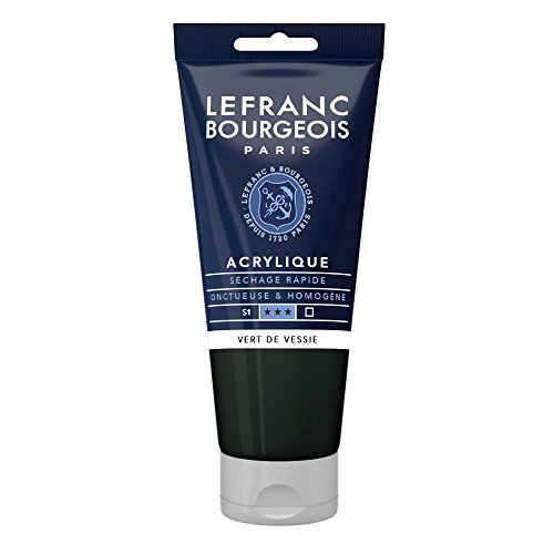 Lefranc Bourgeois 300444 Fine Acrylfarbe - Saftgrün, 80ml Tube, cremige Acrylfarbe auf Wasserbasis, schnell trocknend, lichtecht, wasserfest von Sundeer