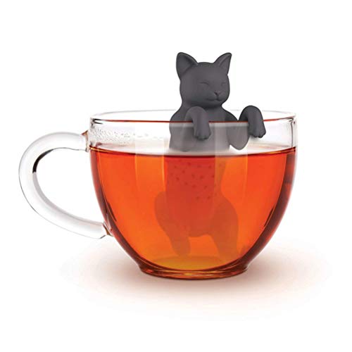 Leikance Teesieb für Haustiere, Katze, Tee-Ei in Lebensmittelqualität, Silikon, Gummi, für Tee und Tiere, Tee 11 * 4.5 * 7cm grau von Leikance