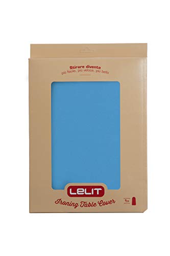 Lelit PA019 Blaue gepolsterte Bügelbrettdecke, 125x40 cm, Polyester von Lelit