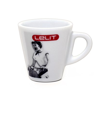 Lelit PL300 Espressotassen - Untertassen - 6 Stück, Porzellan, 70 Cubic_Centimeters, weiß von Lelit