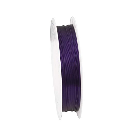 Lcuihong-Kupferkabel 1 Roll 0,3/0,4 mm, Farbiger Kupferdraht, Perlendraht, schwarzer roter Kupferdraht Perlendraht Weich und stark (Color : Purple, Size : 0.4mmX8meter) von Leloo