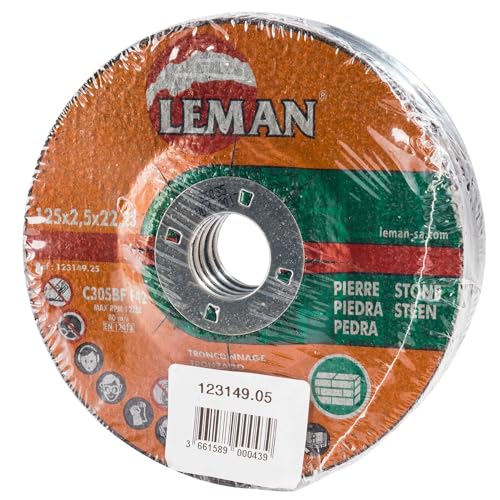 Leman 123149.05 Trennscheiben MD 125 x 2,5 x 22,23 mm, 5 Stück von Leman