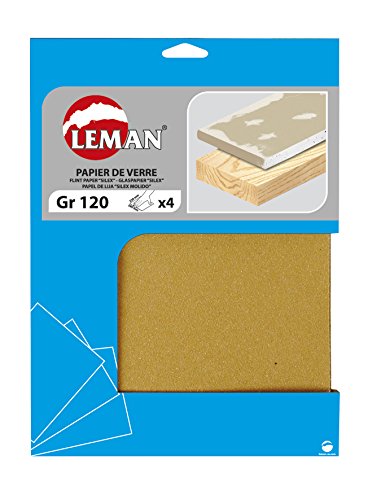 Leman PV.01 4 Stück selbstklebende Schleifscheiben Schleifpapier, 230 x 280 mm, P60 von Leman
