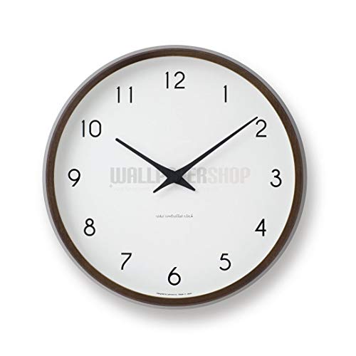 Lemnos Wanduhr Campagne/Designer Wanduhr ohne Tickgeräusche aus Japan/Wanduhr modern mit schleichender Sekunde/Küchenuhr, Uhr Wohnzimmer/Clock - Farbe Braun von Lemnos