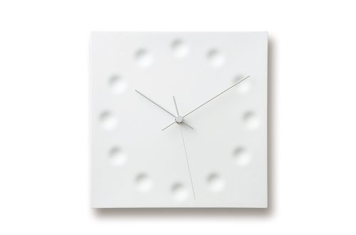 Lemnos Wanduhr Drops Draw The Existance/Porzellan Designer Wanduhr ohne Tickgeräusche aus Japan/Wanduhr modern mit schleichender Sekunde/Küchenuhr, Uhr Wohnzimmer/Clock von Lemnos