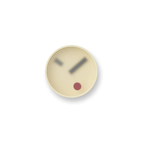 Lemnos Wanduhr Kehai gelb/Kleine Designer Wanduhr ohne Tickgeräusche aus Japan/Kaminuhr und Uhr Wohnzimmer/Clock – Farbe gelb von Lemnos