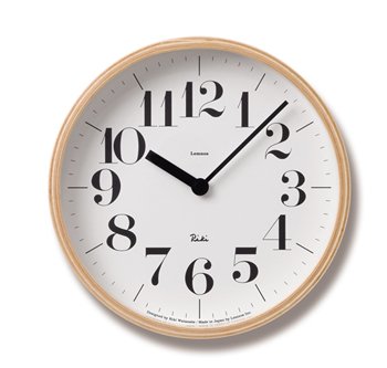 Lemnos Wanduhr Riki Clock/Designer Wanduhr ohne Tickgeräusche aus Japan/Wanduhr modern mit schleichender Sekunde/Küchenuhr, Uhr Wohnzimmer/Clock von Lemnos