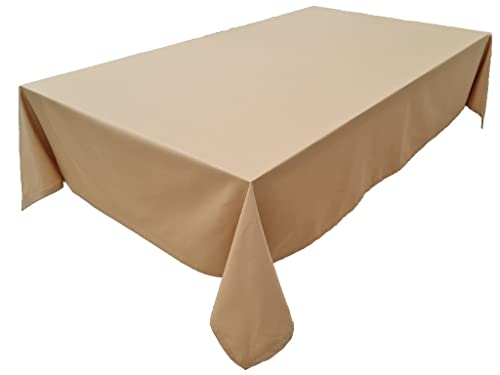 Hochwertige Tischdecke Tischwäsche aus 100% Baumwolle Kollektion Konzept, Farbe & Größe wählbar (Tischdecke - 150x260cm, Camel) von Lemos Home