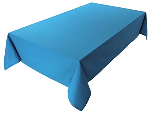 Hochwertige Tischdecke Tischwäsche aus 100% Baumwolle Kollektion Konzept, Farbe & Größe wählbar (Tischdecke - 150x400cm, Himmelblau) von Lemos Home