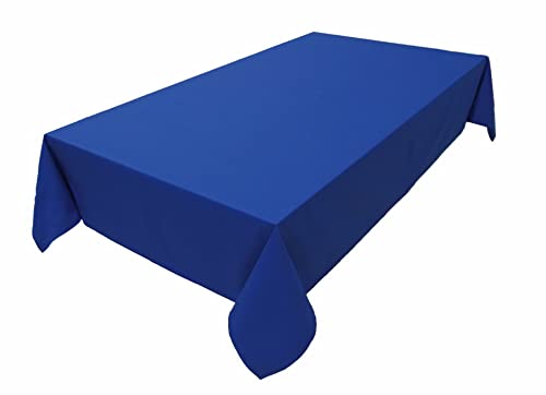 Hochwertige Tischdecke Tischwäsche aus 100% Baumwolle Kollektion Konzept, Farbe & Größe wählbar (Tischdecke - Rund Ø 120cm, Royalblau) von Lemos Home