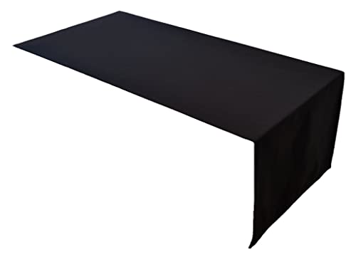 Lemos Home Hochwertiger Tischläufer Tischwäsche aus 100% Baumwolle Kollektion Konzept, Farbe & Größe wählbar (Tischläufer - 30x100cm, Schwarz) von Lemos Home