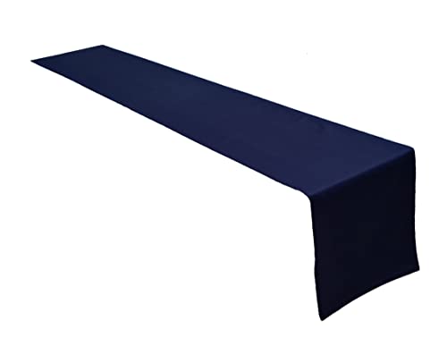 Lemos Home Hochwertiger Tischläufer Tischwäsche aus 100% Baumwolle Kollektion Konzept, Farbe & Größe wählbar (Tischläufer - 40x180cm, Marineblau) von Lemos Home