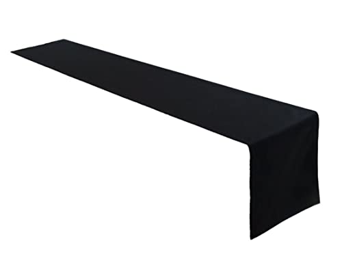 Lemos Home Hochwertiger Tischläufer Tischwäsche aus 100% Baumwolle Kollektion Konzept, Farbe & Größe wählbar (Tischläufer - 40x180cm, Schwarz) von Lemos Home