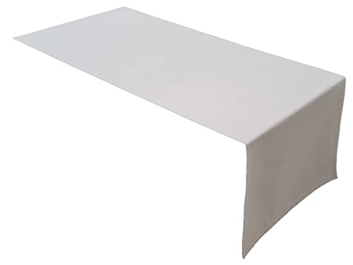 Lemos Home Hochwertiger Tischläufer Tischwäsche aus 100% Baumwolle Kollektion Konzept, Farbe & Größe wählbar (Tischläufer - 45x120cm, Lichtgrau) von Lemos Home