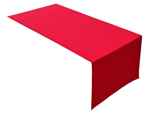 Lemos Home Hochwertiger Tischläufer Tischwäsche aus 100% Baumwolle Kollektion Konzept, Farbe & Größe wählbar (Tischläufer - 45x150cm, Rot) von Lemos Home