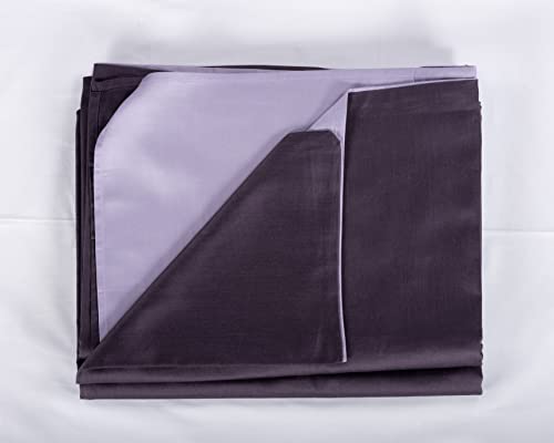 LENZUOLISSIMI - Bettbezug aus Baumwollsatin, Fadendichte 300, Einzelbett, 250 x 200 + 50 cm, hergestellt in Italien, Violett/Lavendel von Lenzuolissimi