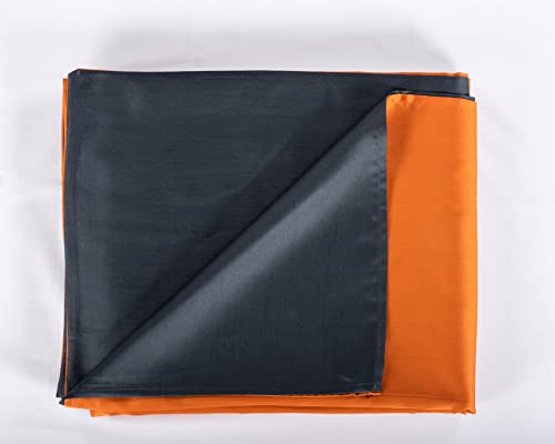 LENZUOLISSIMI - Bettbezug 300 Fäden Baumwollsatin Einzelbett 250 x 200+50 cm Made in Italy - Orange/Blau/Grau von Lenzuolissimi