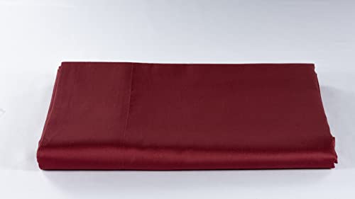 LENZUOLISSIMI - Einzelbettlaken aus Satin, Baumwoll-Satin, Fadenzahl 300, 180 x 290 cm, hergestellt in Italien, Bordeaux von Lenzuolissimi