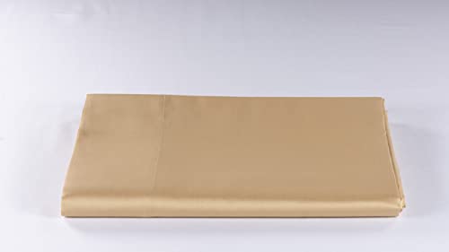 LENZUOLISSIMI - Bettlaken für Einzelbett, Baumwollsatin, Fadenzahl 300, 180 x 290 cm, hergestellt in Italien, Karamell von Lenzuolissimi