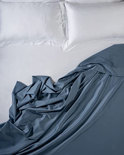 LENZUOLISSIMI - Queen-Bettlaken für Doppelbett, aus Satin-Baumwolle, Fadenzahl 300, 240 x 290 cm, hergestellt in Italien von Lenzuolissimi