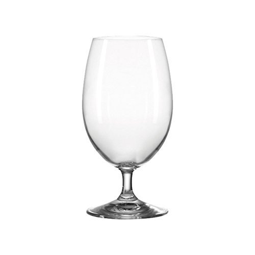 LEONARDO HOME Daily Wasser-Glas, 1 Stück, Trink-Becher aus Glas, spülmaschinenfestes Getränke-Glas mit Stiel, 370 ml, 063311 von LEONARDO HOME
