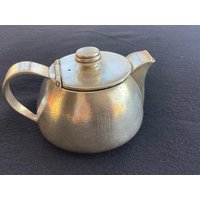 Vintage Schwere Versilberte Tee -/Kaffeekanne Von Orfèvrerie Oder Silberschmiede Wiskemann von Leonascollections