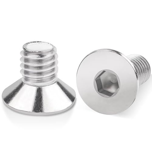 50 Stück M6x12mm Senkkopfschrauben Edelstahl, Leryati Din 7991 A2 V2A Senkkopf Innensechskant Senkschrauben Genannt, Senkschraube mit Innensechskant Vollgewinde Senkkopfschrauben mit Metrischen von Leryati